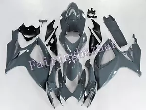 Fit for 2006 2007 GSXR600 GSXR750 Dark Gray ABS Plastic Injection Fairing Kit - Foto 1 di 7