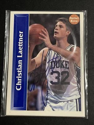 1992 Front Row Basketball FACTORY SEALED Christian Laettner ROOKIE AUTO # 260/1k - Image 1 of 2