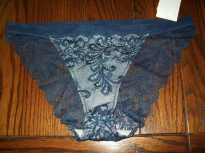 Calcinha de biquíni de renda Le Mystere Sophia nylon elastano 735 Twlight 401 L nova com etiquetas - Imagem 1 de 2