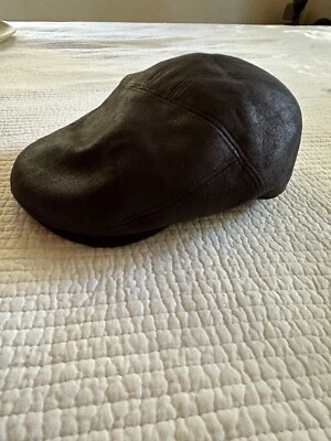 HENSCHEL HAT Co. Black Newsboy Cap Sz.L - Image 1 of 4