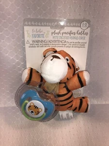 Le Bebe TIGER Plush Lovey Pacifier Holder w Pacifier Soothie Binky Safari Cat  - Picture 1 of 9