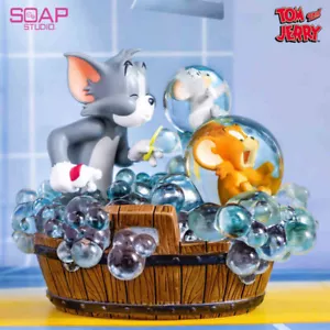 Seifenstudio Tom und Jery Bad Zeit bemalt Statue Sammlerstücke Modell neu Lagerbestand - Bild 1 von 5