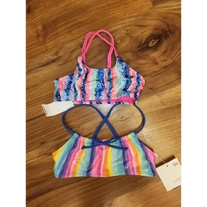 2 SO Bathingsuit Top Bikini Girls Size 4/5 Multicolor - Picture 1 of 5