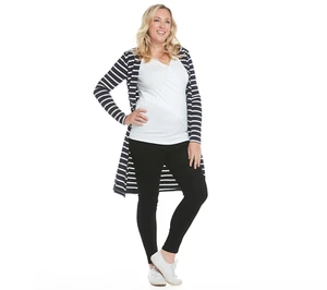 Blooming Maternity Sz. S (6) 3 Piece Nursing Lounge Set Black/White Stripe NEW - Picture 1 of 6