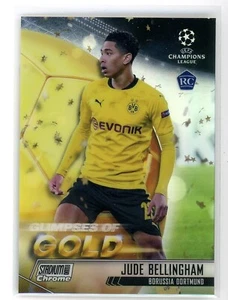 2020-21 Topps Stadium Club Chrome UCL Glimpses of Gold Jude Bellingham Rookie RC - Picture 1 of 1