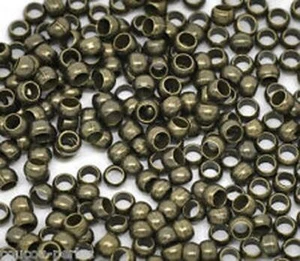 500x 2mm CRIMP BEADS ANTIQUE BRONZE - Picture 1 of 2