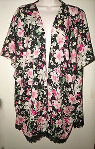 APT.9 Women's Floral Lace Trim Topper Swim Cover"BLACK" Multi One Size Fits Most - Picture 1 of 5