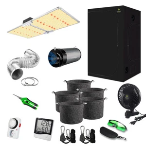 Canna4Home GrowBox Komplettset 100 x 100 x 200 cm schwarz Anbau Set Gewächshaus - Bild 1 von 11