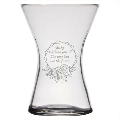 Personalised Engraved Glass Vase LARGE Nan Mum NANNY MOTHERS DAY BIRTHDAY Gift