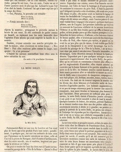 LONDON LONDRES MOTHER DOLLY PARTERNOSTER ROW PRESS ARTICLE 1855 FRENCH CLIPPING - Picture 1 of 1