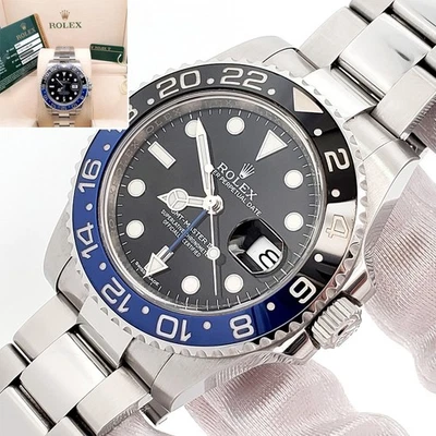 Rolex GMT-Master II " Batman"Bezel Steel Oyster 40mm Watch 116710BLNR Box Papers - Image 1 of 4