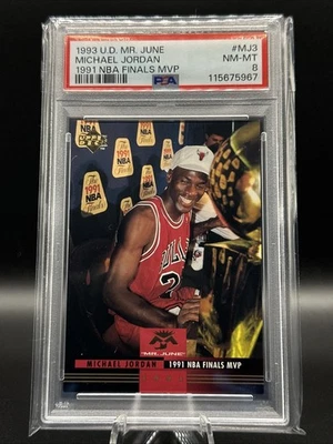 1993 NBA Upper Deck Mr. June Michael Jordan 1991 NBA Finals MVP #MJ3 PSA 8 - Image 1 of 2