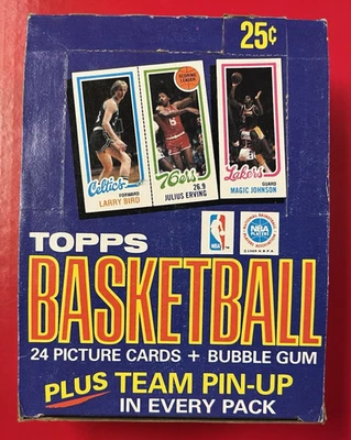 1980 - 1981 Topps Basketball Empty Display Wax Box Very Clean Bird Magic Irving - Image 1 of 4