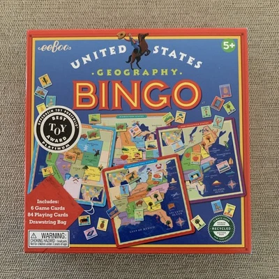 United States Geography Bingo Educational Game; Eeboo 2022; Sealed Contents - Image 1 of 4