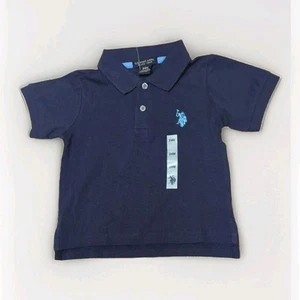 US Polo Assn Boys size 24 Months blue polo shirt with logo NWT - Picture 1 of 6