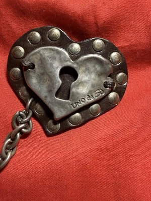 Uno De 50 heart key pin goth steampunk leather rare limited edition - Image 1 of 3