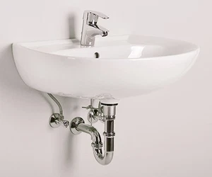 Sanicomfort Renova Nr. 1 Keramik Waschbecken Waschtisch Set mit Grohe Armatur - Bild 1 von 2