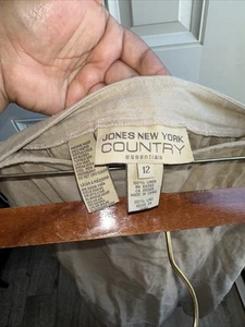 Vintage Jones New York Skirt Country Natural Linen Curtain Panel Beige Sku16 - Picture 1 of 7