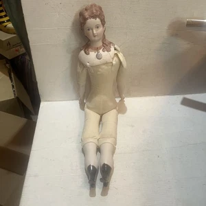 Bambola testa di moro cinese vintage capelli ramati rossi occhi azzurri 19" - Foto 1 di 12