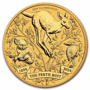 2024 Australia 1 oz Gold Perth Mint's 125th Anniversary BU - Picture 1 of 3