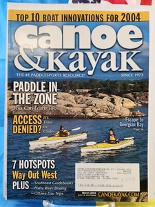 Canoe And Kayak Magazine March 2004 Paddle In The Zone FREE SHIPPING!!! - Picture 1 of 3