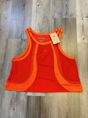 Jordan Jumpman Nuevo con Etiquetas Malla Tanque Grande Rojo Fuego Naranja Ropa Deportiva Recortada NUEVO Foto 1 de 4