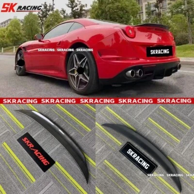 Compatível com 2015-2018 Ferrari California T asa de spoiler traseira de fibra de carbono/carbono forjada - Imagem 1 de 4