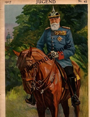 1907 Jugend #43 Oct 15 German Art Nouveau - Tired of Life; Steinlen; Hodler; - Image 1 of 2