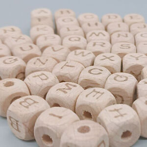 0,47 cala Drewniane angielskie kości z literami Zrób to sam Edukacyjne Spersonalizowane drewniane kółka