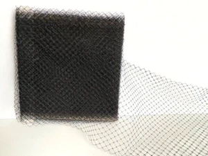 Vintage Black Millinery Veiling Netting 11.75 yds - Picture 1 of 2