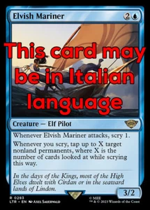 MTG ELVISH MARINER 283 EXC - MARINAIA ELFICA - LTR X IT - MAGIC - Picture 1 of 1