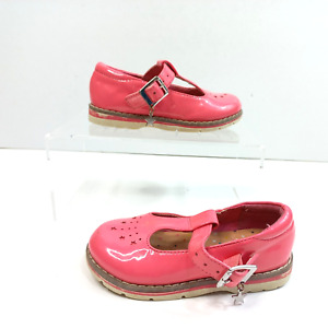 Next Kids Junior Pink Patent Leather Strap & Hook Shoes Size UK 5 #S3