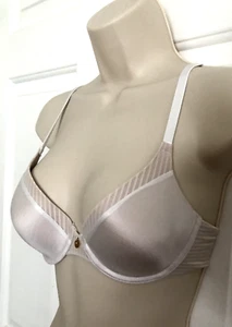 New 34B JENNIFER LOPEZ INTIMATES Nude Beige STRIPED BRA Underwire - Picture 1 of 11