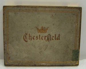 Caja de cigarrillos de hojalata con bisagras Chesterfield de colección n.º 25 hecha en EE. UU. - Imagen 1 de 10