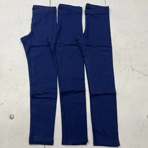 Old Navy Navy Blue 3-Pack Leggings Basic Girls Size Small 6 - 7 - Picture 1 of 10