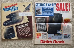 Vtg 1992 1993 RADIO SHACK Catalog Sales Circular Lot Of 2 COMPUTING CELL PHONES - Picture 1 of 6