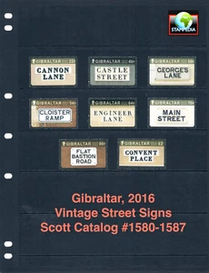 $14.50 Scott Value - 2016 GIBRALTAR Street Signs Vintage CV MNH NH UMM - Picture 1 of 4