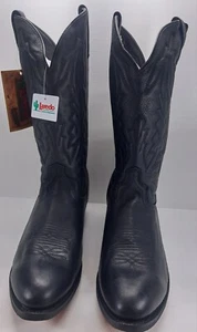 Botas occidentales Laredo de cuero para hombre negras Deertan 6691 talla 13 EW extra anchas EE. UU. - Imagen 1 de 8