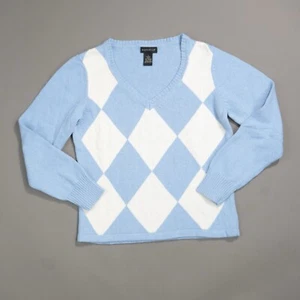 Vintage Rafaella grau Argyle Lammwolle Angora Mischung Pullover Pulli Größe Large - Bild 1 von 10