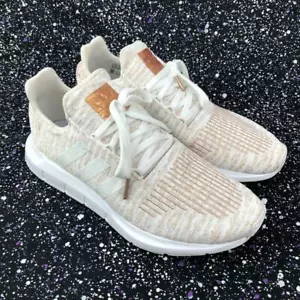 Scarpe da corsa Adidas Swift Run indossate 1x sneakers bianco rame metallizzato tg. 11 US - Foto 1 di 7