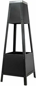 La Hacienda Contemporary Silver Top Chimenea - Black RRP £89.49 Log Burner | Pat - Picture 1 of 7