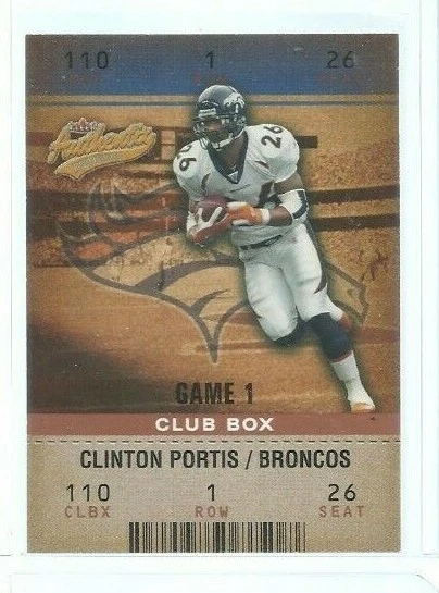  2003 Fleer Authentix Club Box #29 Clinton Portis 049/100 (ref 59290) - Image 1 of 1