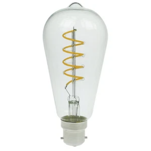 LED 7W ST64 bulb clear B22d 1800K Dimmable light bulb - Picture 1 of 2