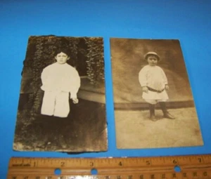 Vintage Echt Foto Postkarten Kinder ( RPPC ) - Bild 1 von 2