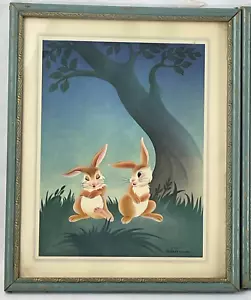 Juego De 2 Impresiones Enmarcadas De Colección GOES Hildebrandt Cuento De Hadas Conejitos Gatos Guardería - Imagen 1 de 10