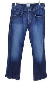 Hudson Jeans Mens 29 x 27 Clifton Blue Button Fly Boot Cut Dark Wash Denim - Picture 1 of 17