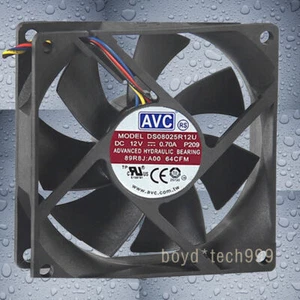 AVC DS08025R12U DC12V 0.7A P016 8025 8CM 80MM 80X80X25MM 4pin Cooling Fan - Picture 1 of 1