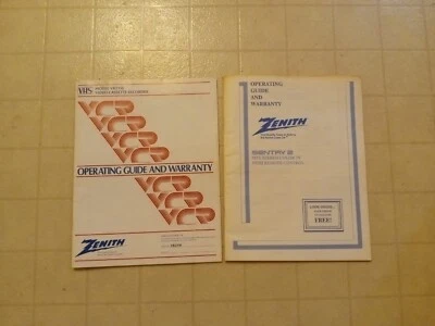 Vintage Zenith Operating Guide/Warranty For Stereo TV & Cassette Recorder Rare! - Image 1 of 4