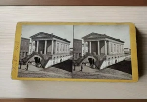 Charleston, SC Stereoview | *Market HALL* Early Quinby & Co. Street Scene Photo - Picture 1 of 4