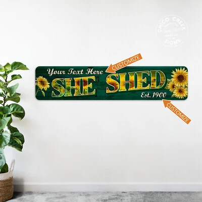 Custom She Shed Sign Sunflower Home Decor She Shed Gift For Mom 104182002072 - Image 1 of 4